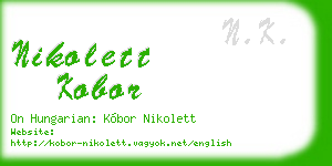 nikolett kobor business card
